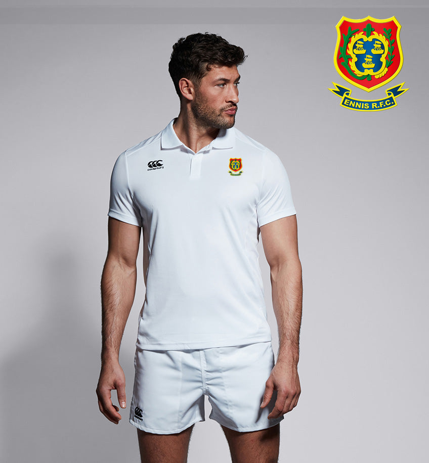 Ennis RFC Canterbury White Club Polo