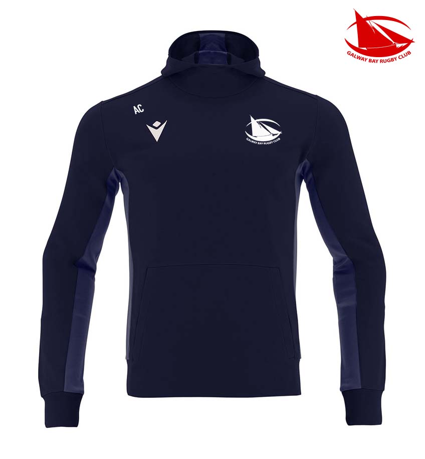 Galway Bay RFC Macron Electro Hoodie - Now in Red and Navy - Team Wear Store.ie