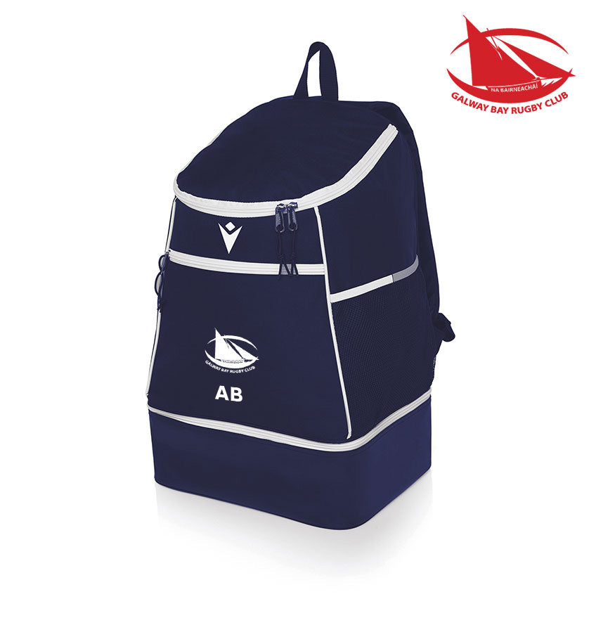 Galway Bay RFC Macron Navy Maxi Path backpack - Team Wear Store.ie