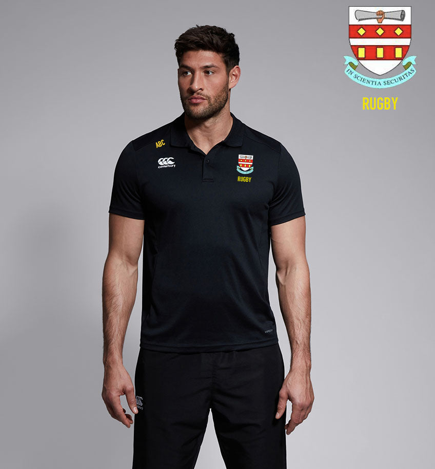 Garda College Rugby Canterbury Club Black Polo Shirt