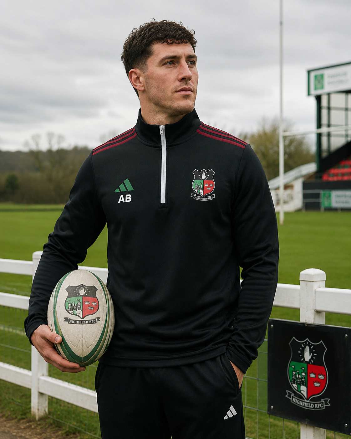 Highfield RFC Adidas Custom Entrada 1/4 Zip Training Top