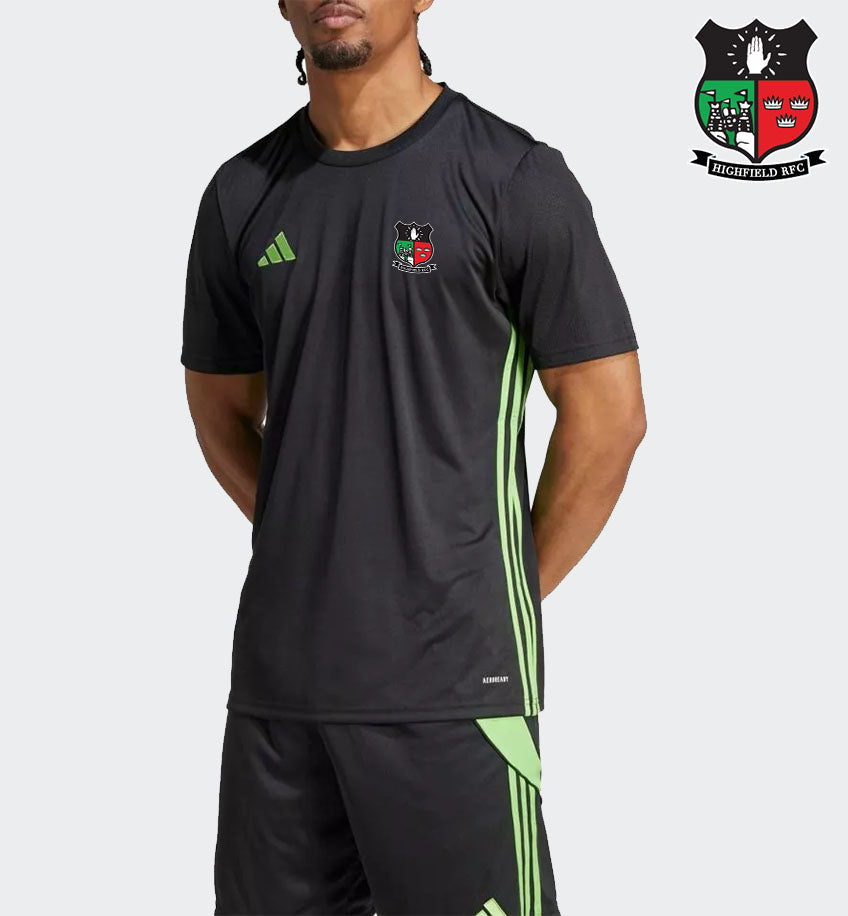 Highfield RFC Adidas Tabela 23 Tee Black / Lime