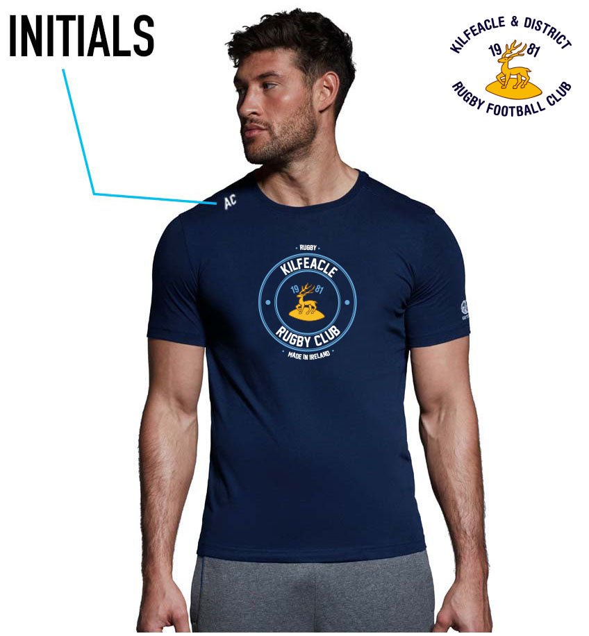 Kilfeacle & District RFC Canterbury Round Print Navy Tee - Team Wear Store.ie