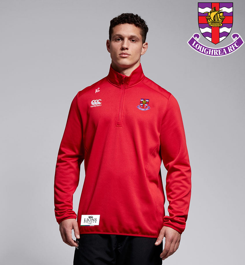 Loughrea RFC Canterbury Club 1/4 Zip Mid Layer Training Top - Red