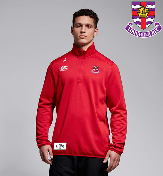 Loughrea RFC Canterbury Club 1/4 Zip Mid Layer Training Top - Red