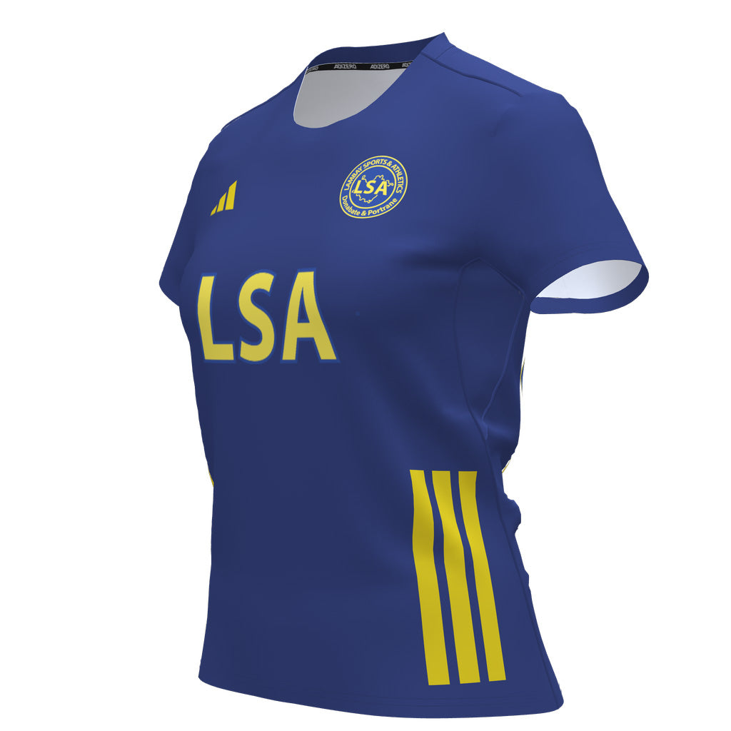 Lambay Sports and Athletics Adidas Adizero Womens Running Tee Side