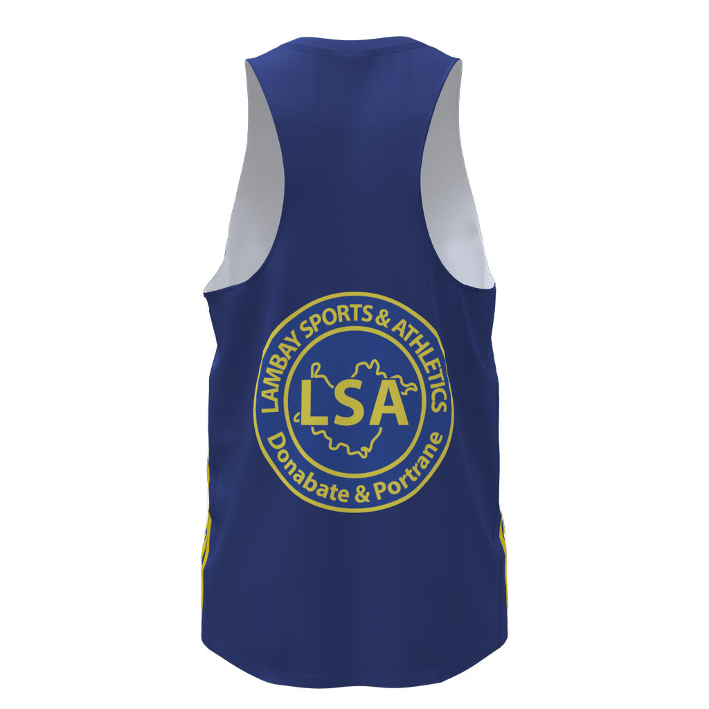 Lambay Sports and Athletics Adizero Essentials Running Mens Singlet Back