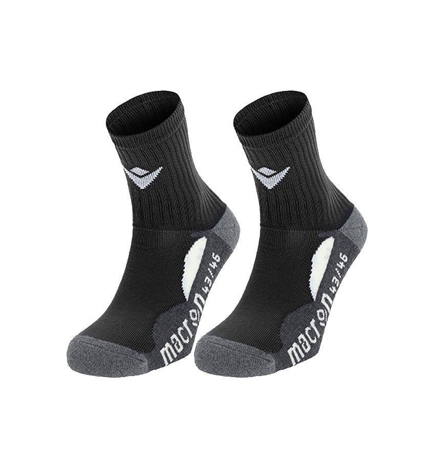 Macron Short Trick Rugby Socks Black &amp; Red - Team Wear Store.ie