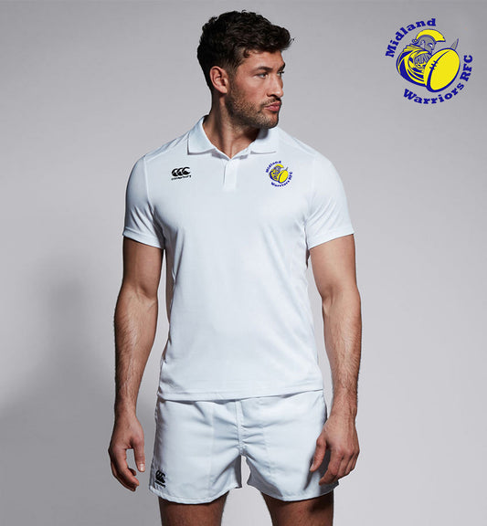 Midland Warriors RFC Canterbury Club White Polo Shirt