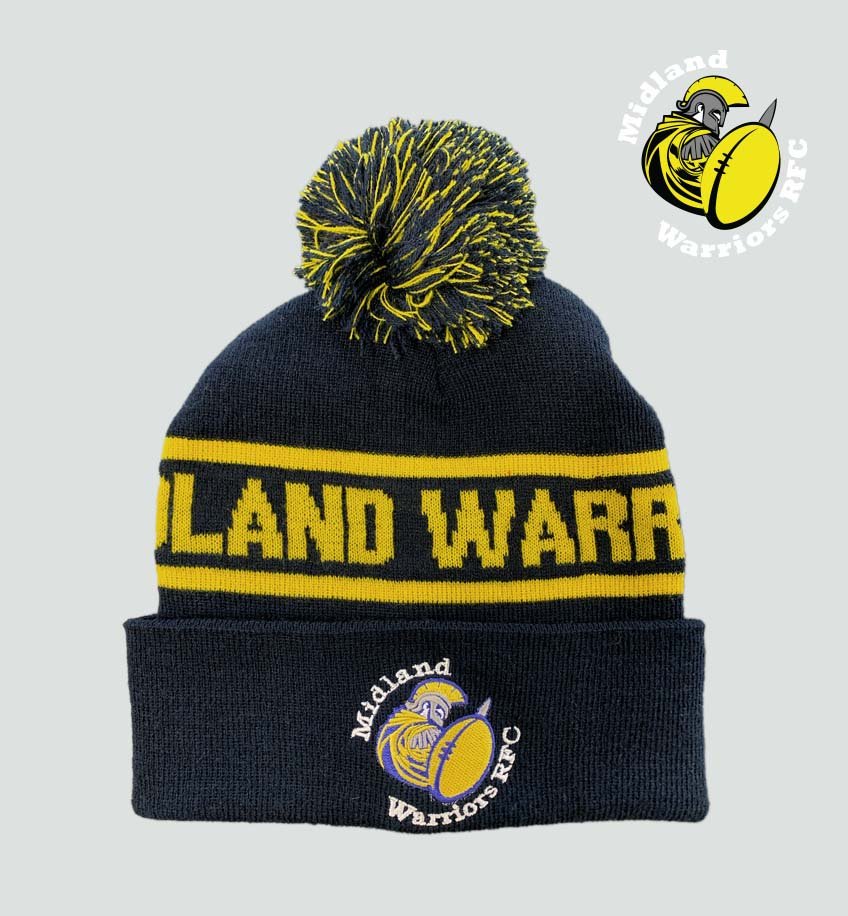 Midland Warriors RFC Official Bobble Hat - Team Wear Store.ie