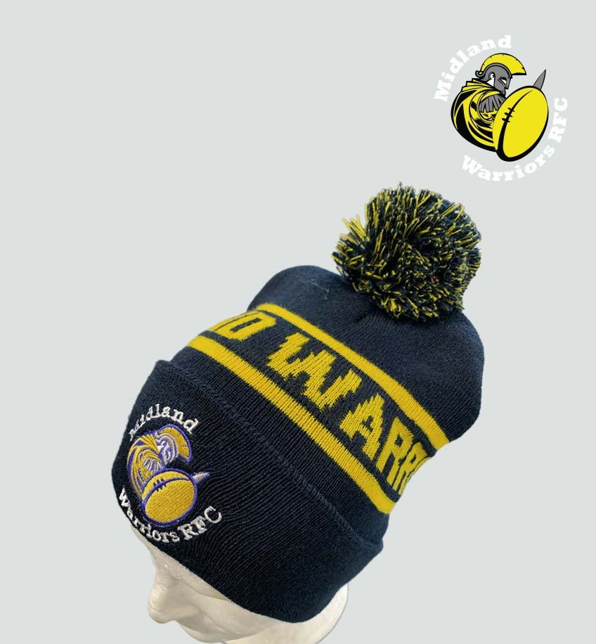 Midland Warriors RFC Official Bobble Hat - Team Wear Store.ie