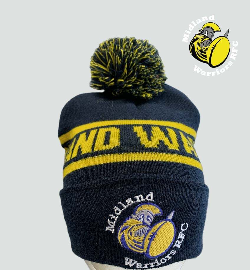 Midland Warriors RFC Official Bobble Hat - Team Wear Store.ie