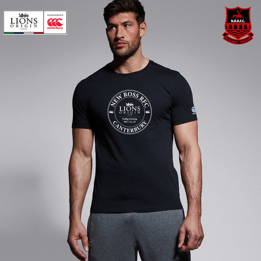 New Ross RFC Lions Origin Club Print Black Tee