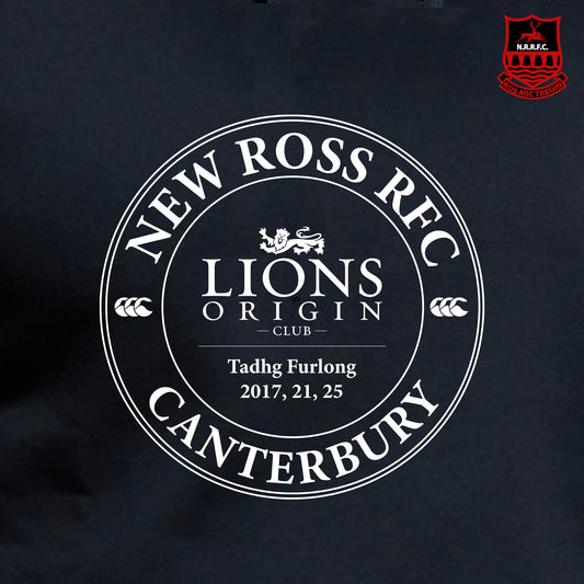 New Ross RFC Lions Origin Club Print Black Tee