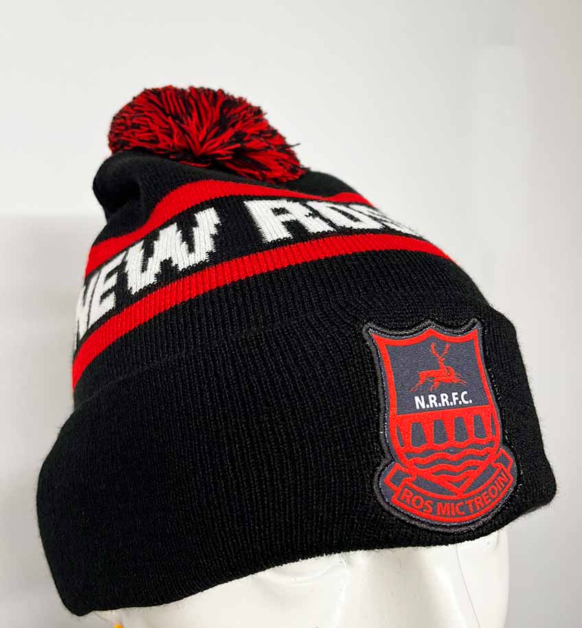 New Ross RFC Official Club Bobble Hat - Team Wear Store.ie