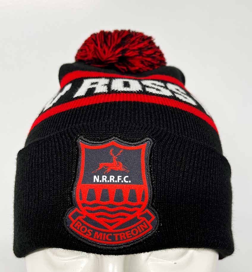 New Ross RFC Official Club Bobble Hat - Team Wear Store.ie