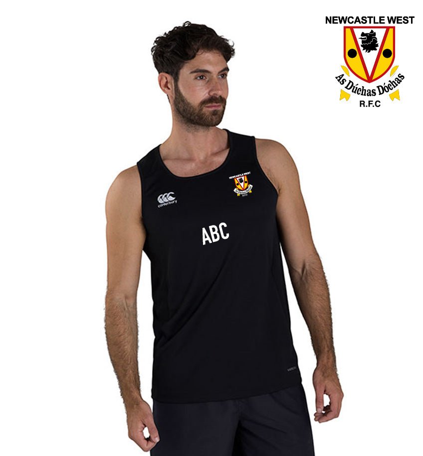 Newcastle West RFC Canterbury Black Club Dry Singlet - Team Wear Store.ie