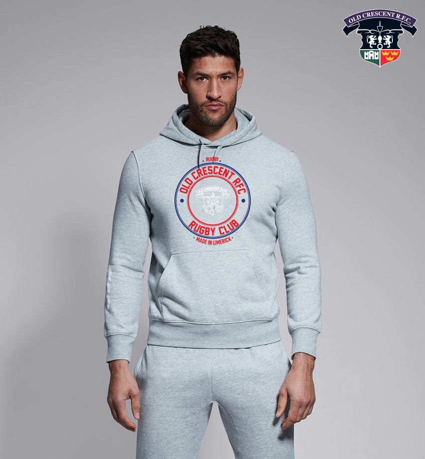 Old Crescent RFC Canterbury Club Hoody Round Print - Grey