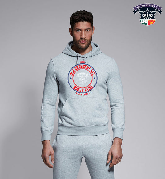 Old Crescent RFC Canterbury Club Hoody Round Print - Grey
