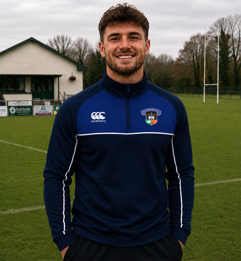 Old Crescent RFC Legacy 1/4 Zip Canterbury Thermal Fleece