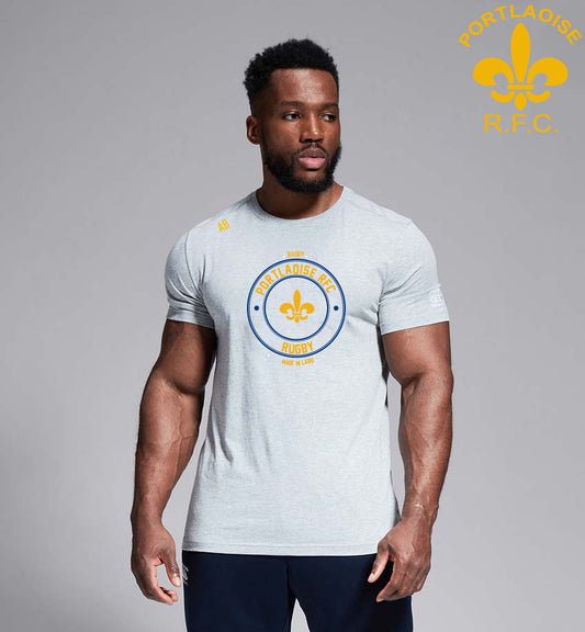 Portlaoise RFC Canterbury Round Print Grey Tee