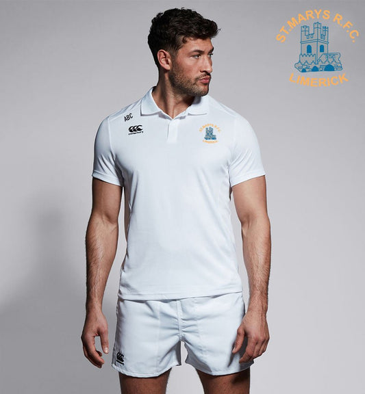 St. Mary's RFC - Limerick, Canterbury Club White Polo Shirt - Team Wear Store.ie