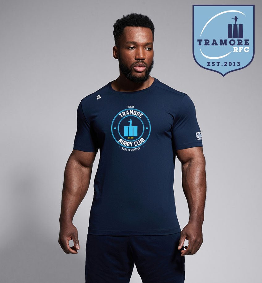 Tramore RFC Canterbury Round Print Navy Tee - Team Wear Store.ie