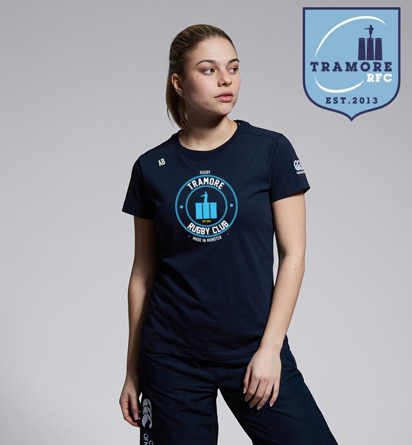 Tramore RFC Canterbury Round Print Navy Tee - Team Wear Store.ie
