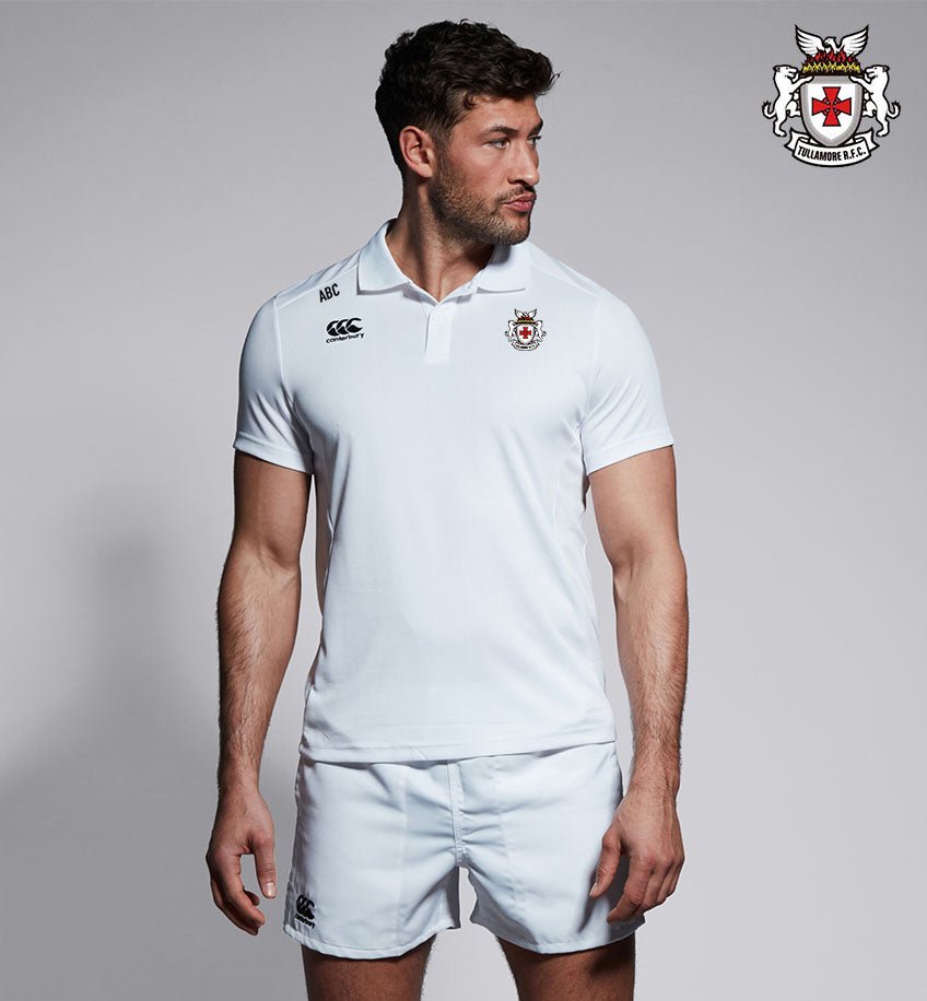 Tullamore RFC Canterbury Club White Polo Shirt - Team Wear Store.ie