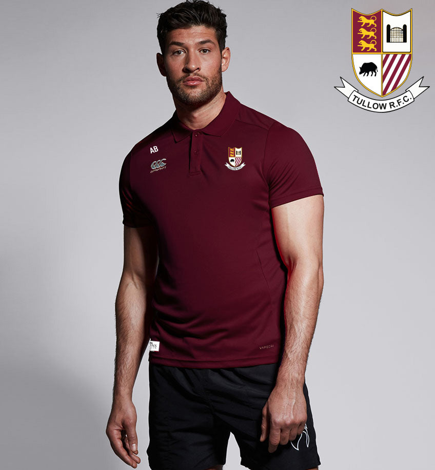 Tullow RFC Canterbury Club Mens Maroon Polo Shirt