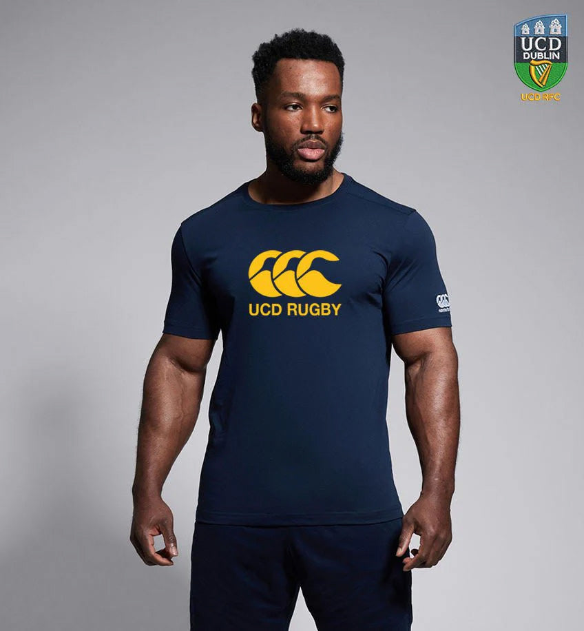 UCD RFC Canterbury CCC Navy Tee. -E & Y