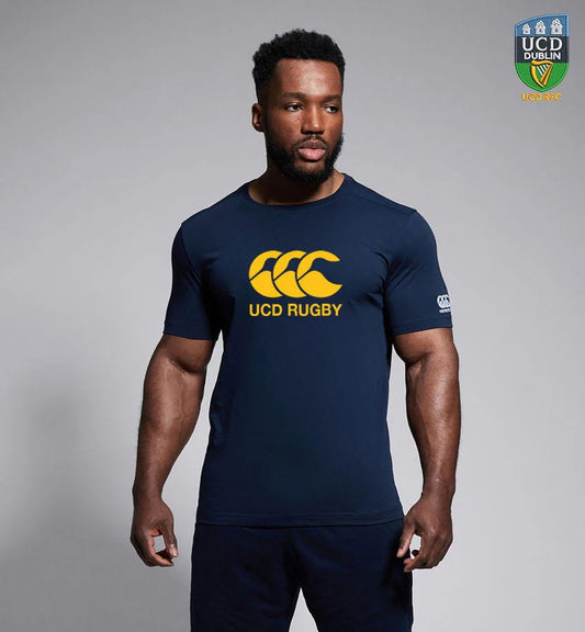 UCD RFC Canterbury CCC Navy Tee. -E & Y