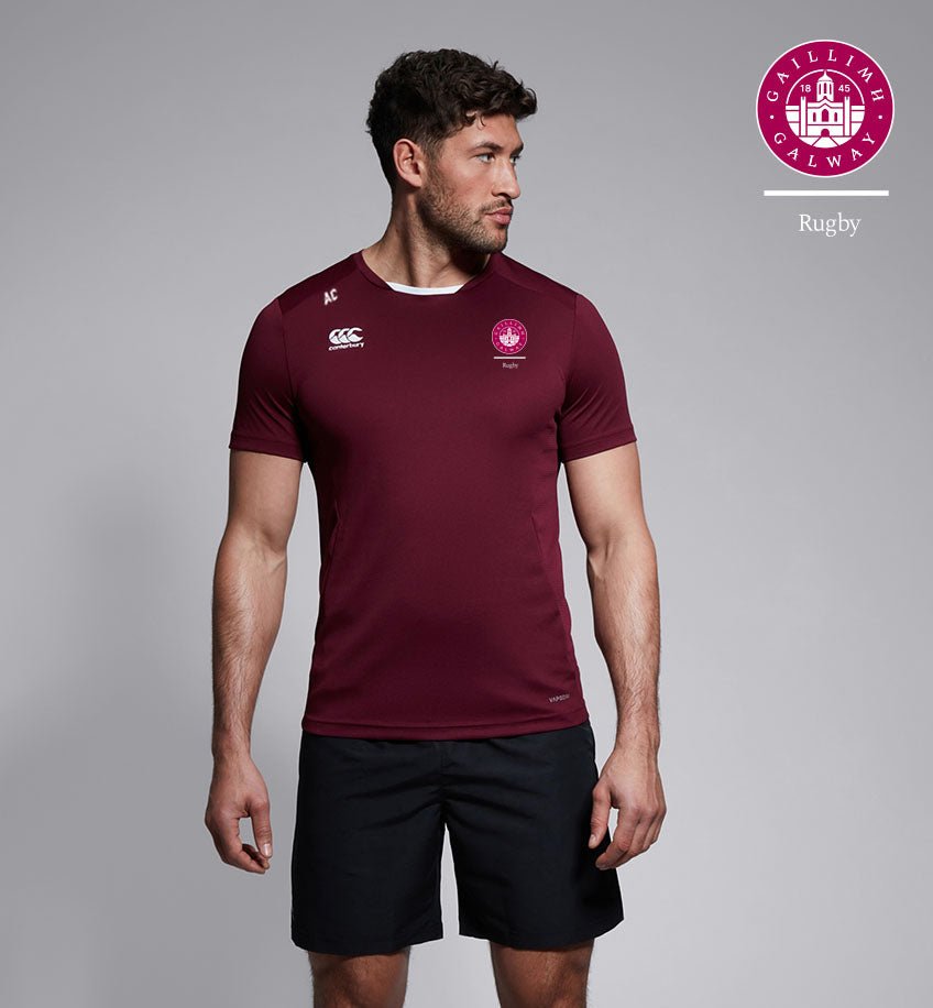 University of Galway RFC Canterbury Club Maroon Tee Shirt - Team Wear Store.ie