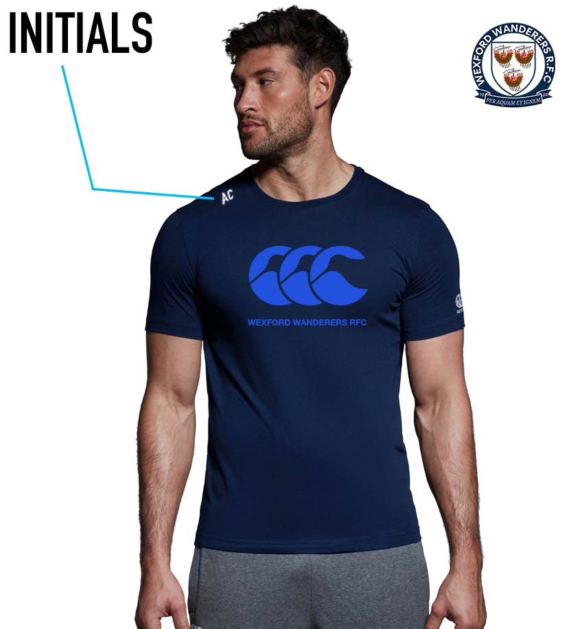 Wexford Wanderers RFC Canterbury CCC Navy Tee - Team Wear Store.ie