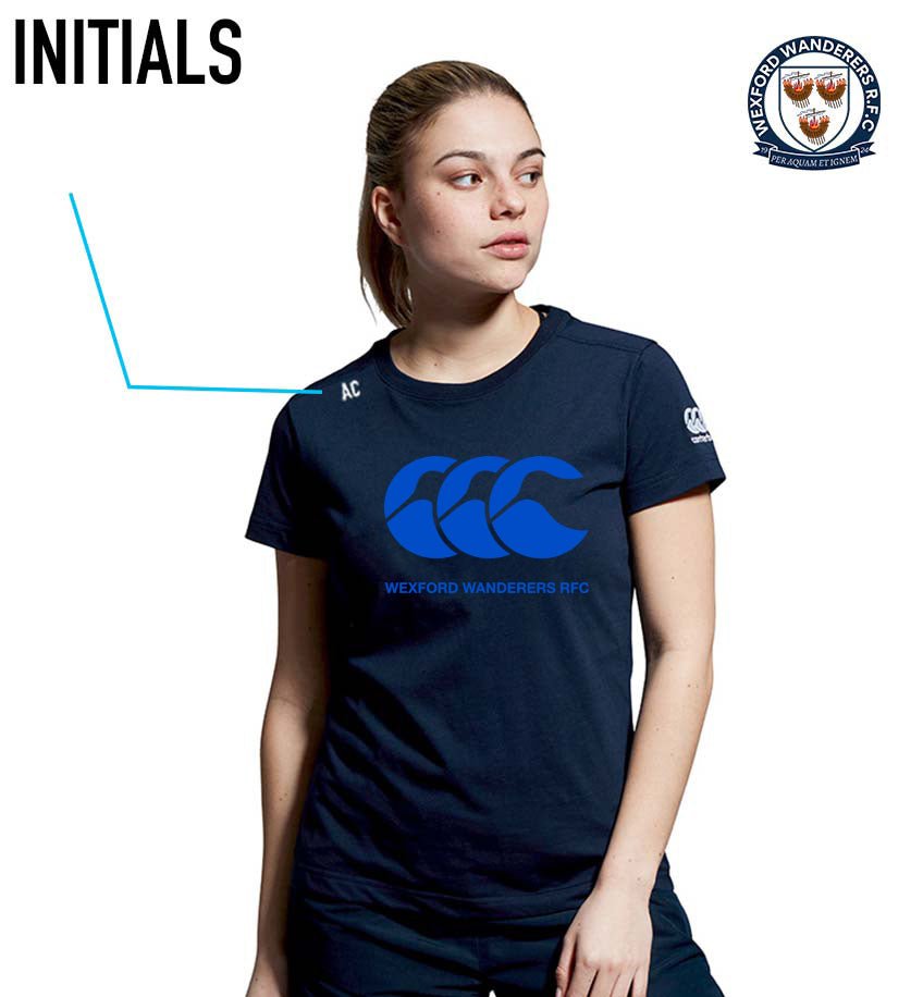Wexford Wanderers RFC Canterbury CCC Navy Tee - Team Wear Store.ie