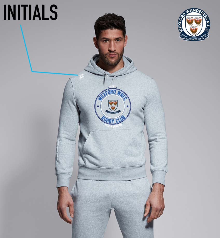 Wexford Wanderers RFC Canterbury Club Round Print Hoody Grey - Team Wear Store.ie
