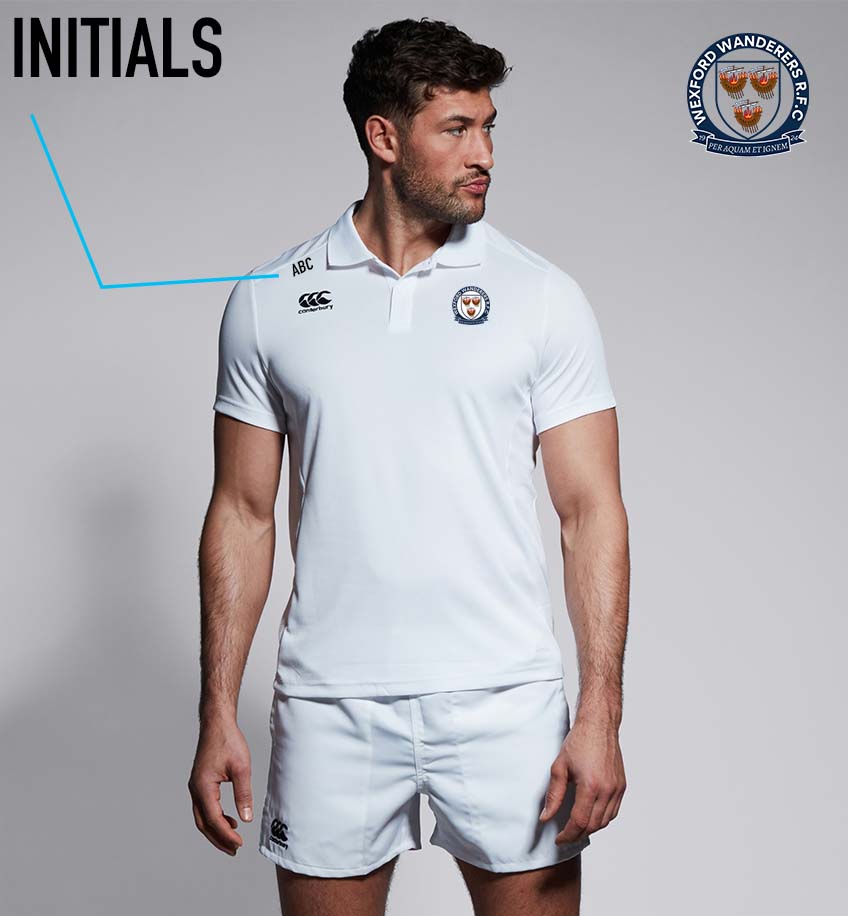 Wexford Wanderers RFC Canterbury Club White Polo Shirt
