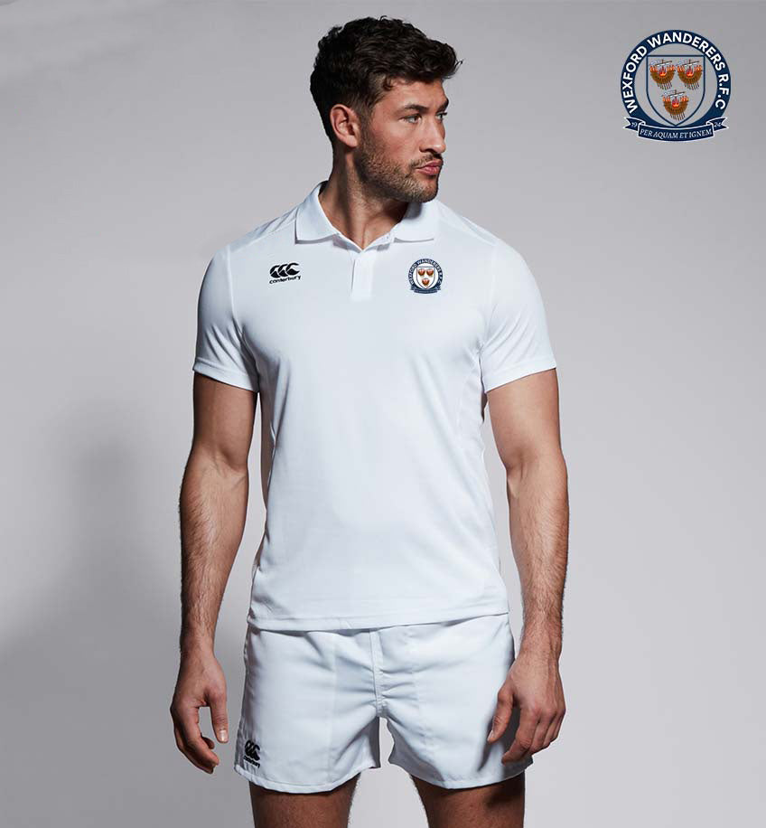 Wexford Wanderers RFC Canterbury Club White Polo Shirt