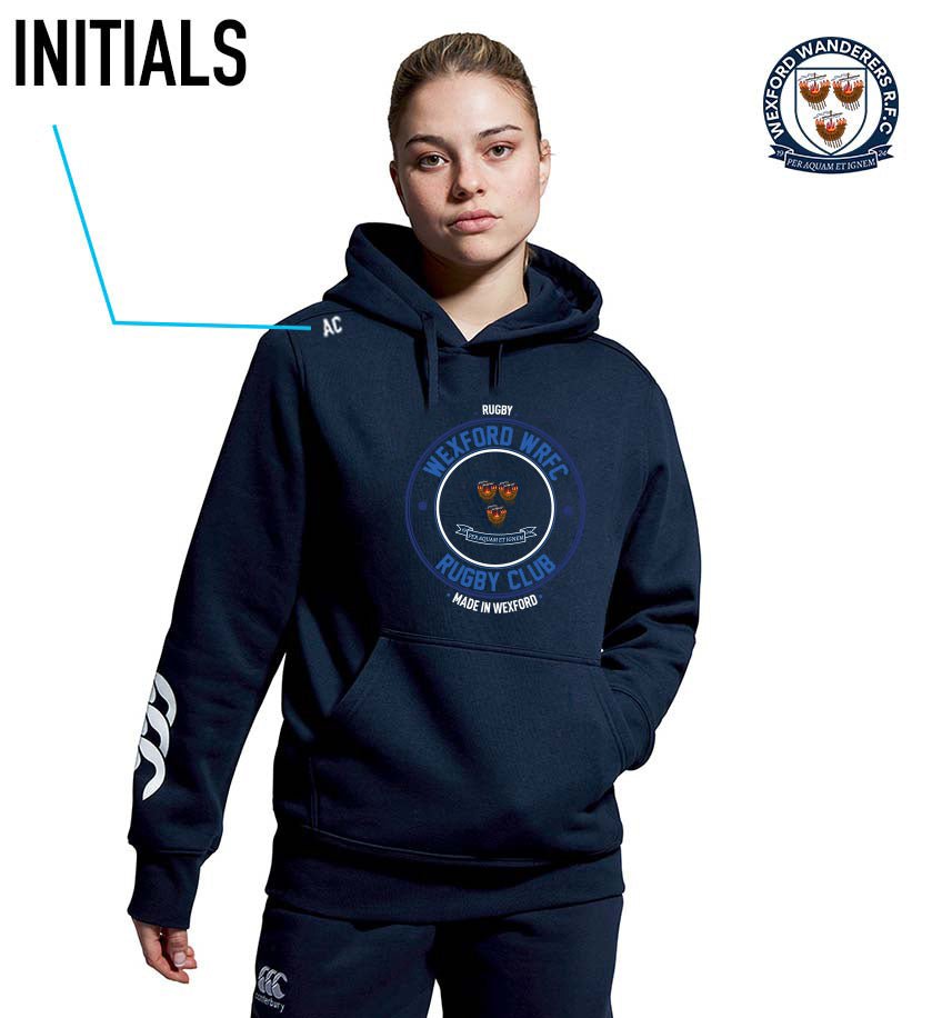 Wexford Wanderers RFC Canterbury Round Print Club Hoody Navy - Team Wear Store.ie
