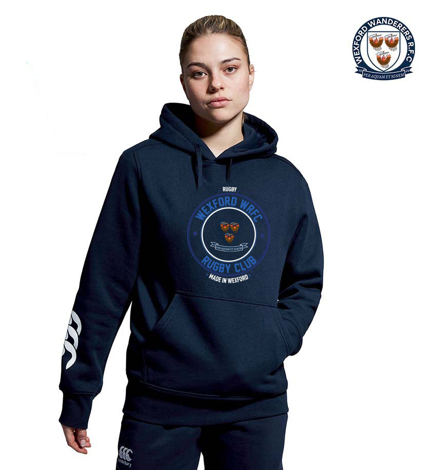 Wexford Wanderers RFC Canterbury Round Print Club Hoody Navy