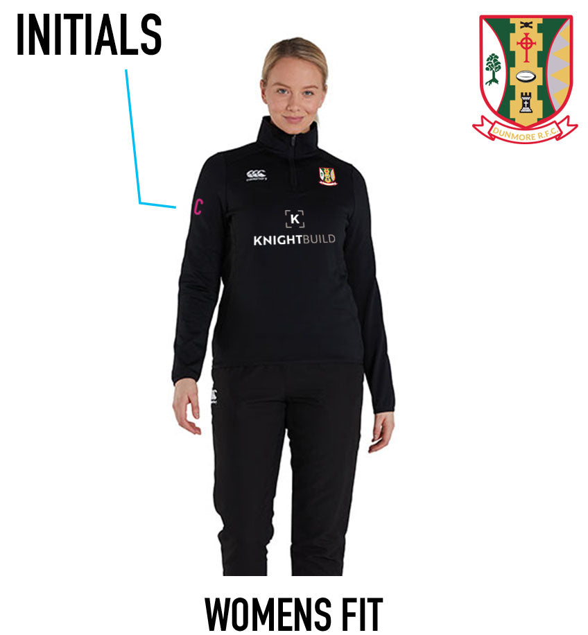 Dunmore RFC Canterbury Womens Rugby Club 1/4 Zip Mid Layer Training Top