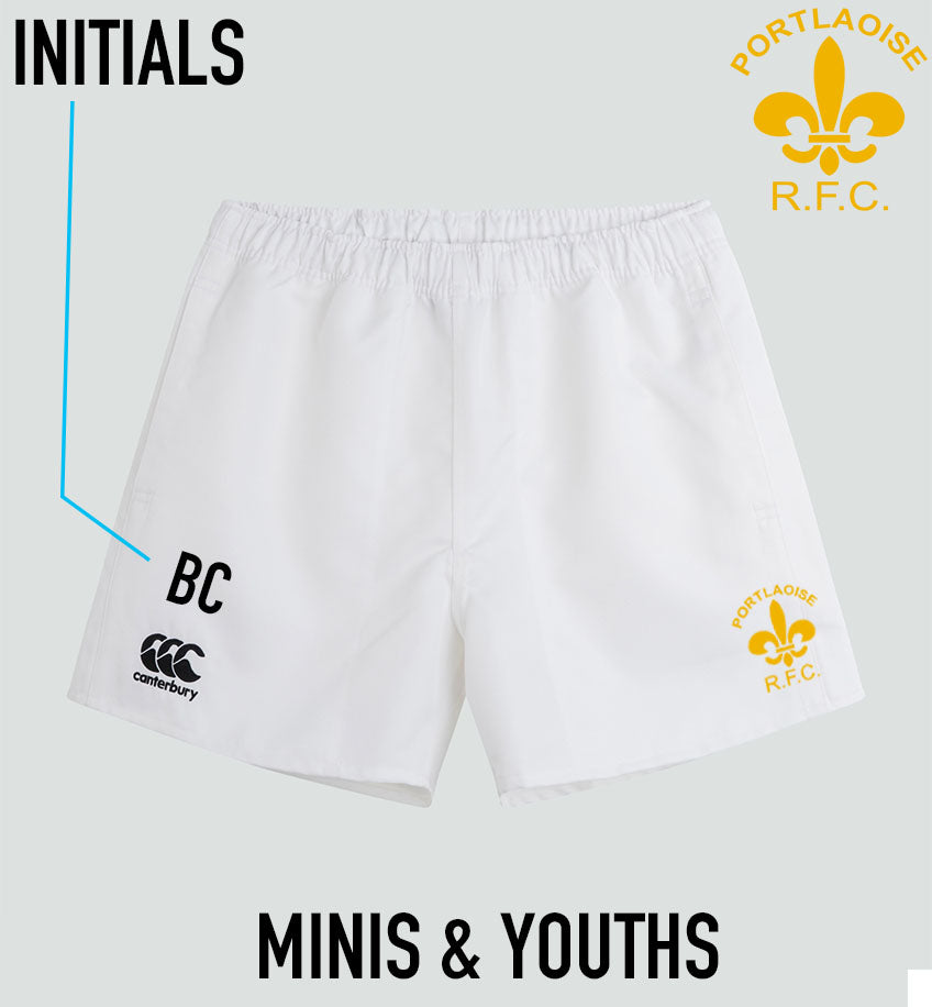 Portlaoise RFC Canterbury Pro Shorts Minis & Youths