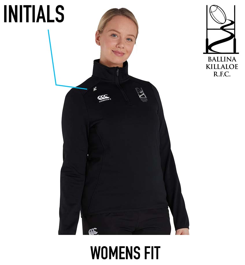 Ballina Killaloe RFC Canterbury Club 1/4 Zip Mid Layer Womens Training Top - Team Wear Store.ie