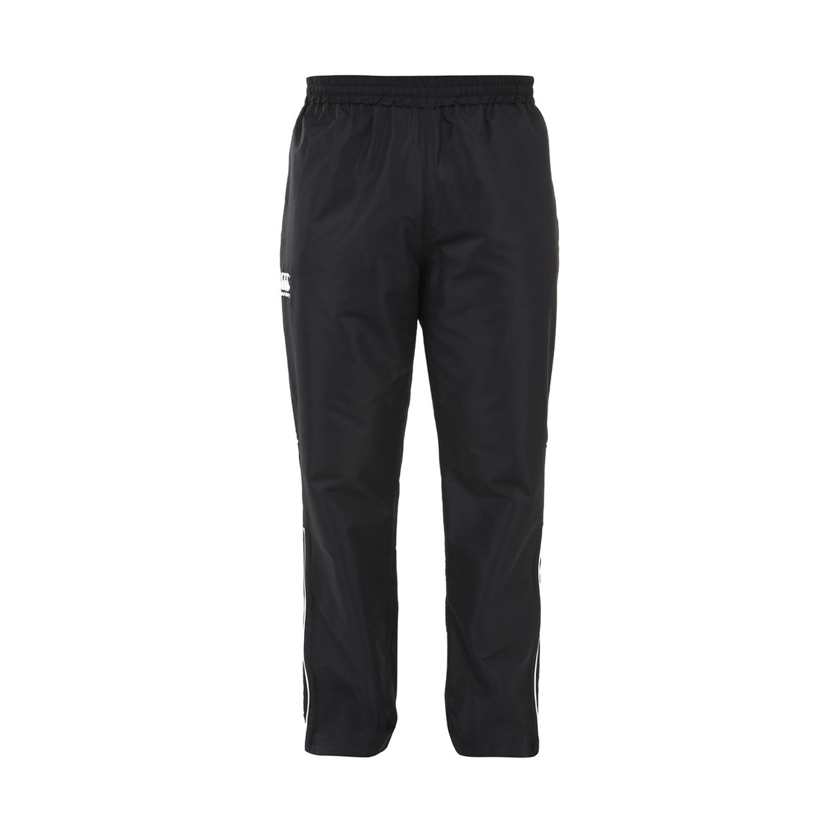 Front view of Canterbury Team Sale Navy Contact Pants, made of 100% polyester with a water-resistant finish, available at teamwearstore.