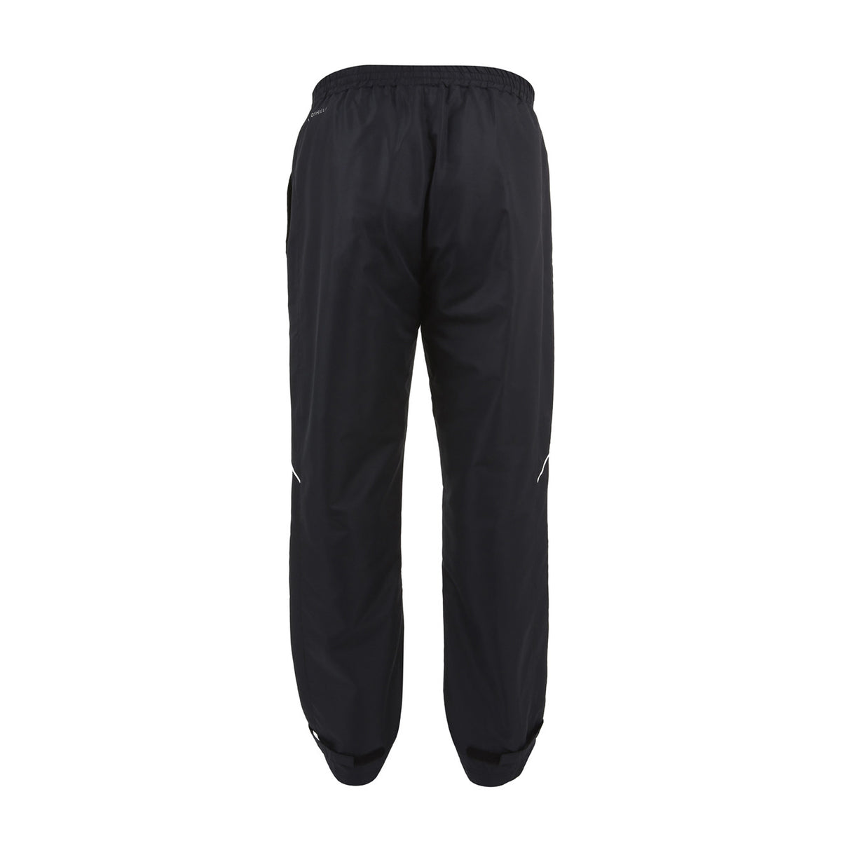 Back view of Canterbury Team Sale Navy Contact Pants, showcasing the elastic waistband and zip detail, featured at teamwearstore.