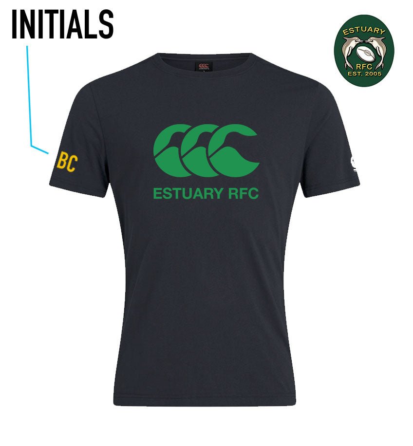 Estuary RFC Canterbury CCC Black Tee - *All Sizes - Team Wear Store.ie