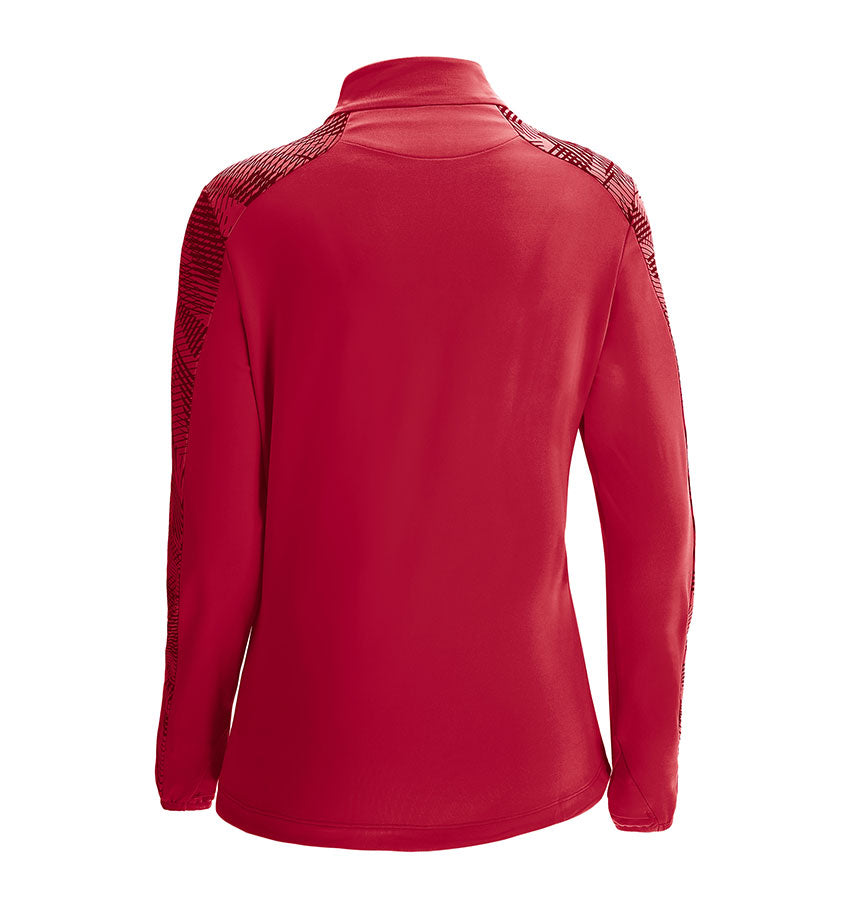 Galway Bay RFC Womens Fit Macron Red Dora 1/4 Zip Top