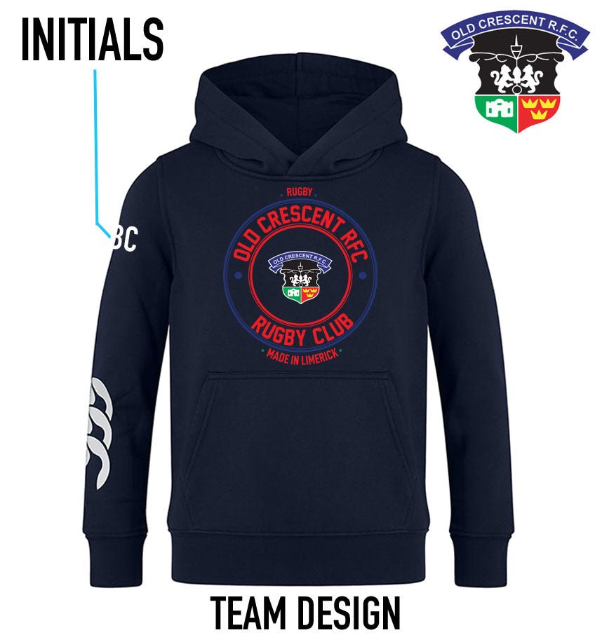 Old Crescent RFC Canterbury Club Hoody Round Print - Team Wear Store.ie