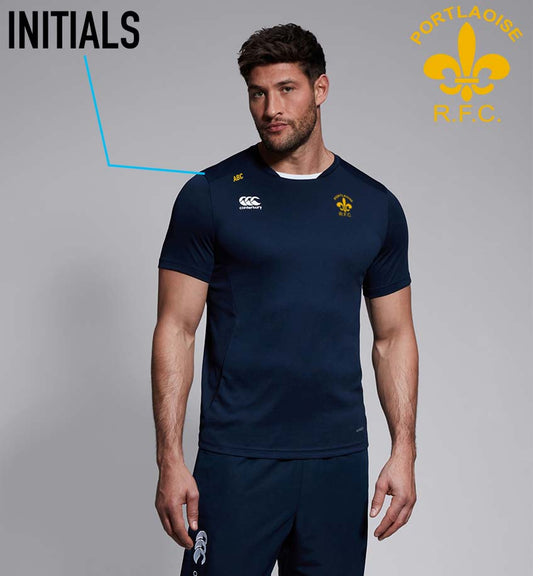 Portlaoise RFC Canterbury Dry Club Navy Tee Shirt