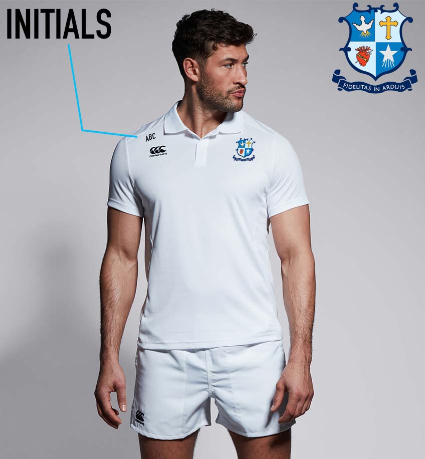 St. Mary's College RFC Canterbury Club White Polo Shirt - Team Wear Store.ie